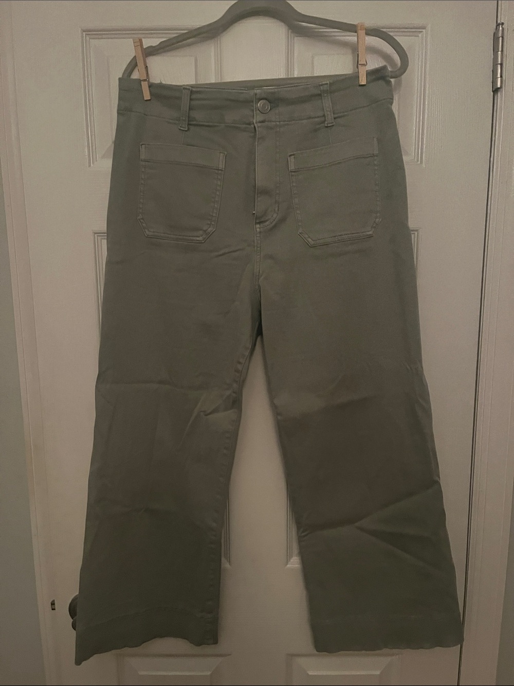 High-Rise Wide Leg Women's Jeans in Green